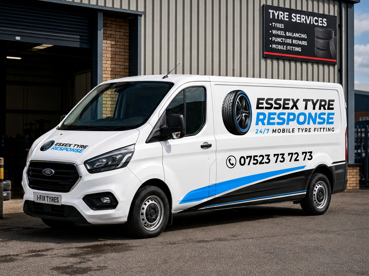 Essex Tyre Response 24/7 mobile tyre fitting van at depot