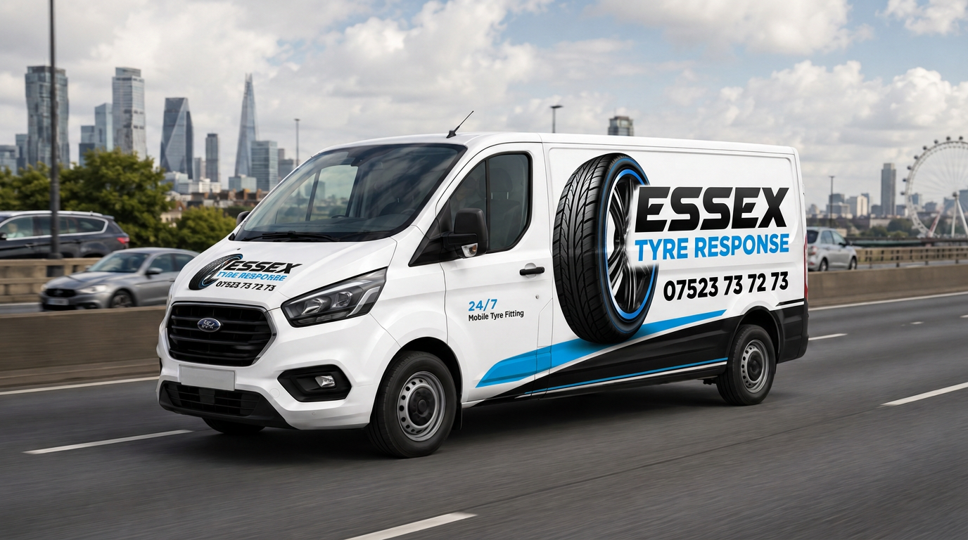 Essex Tyre Response van on the road heading to a callout